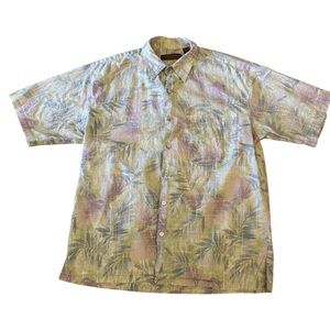 Tori Richard Men Hawaiian Camp Shirt Medium Cotton Lawn Casual Lightweight